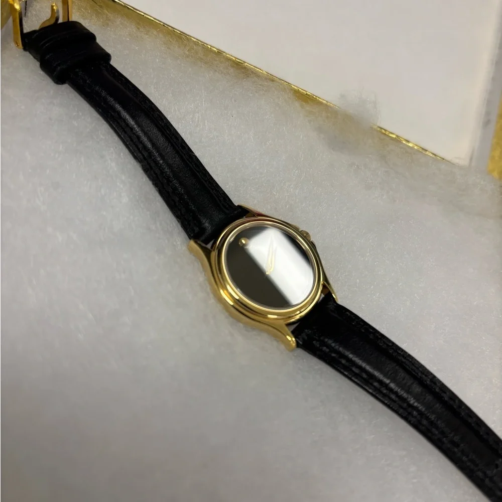 Movado Gold and Black Women's Watch - Picture 3 of 4